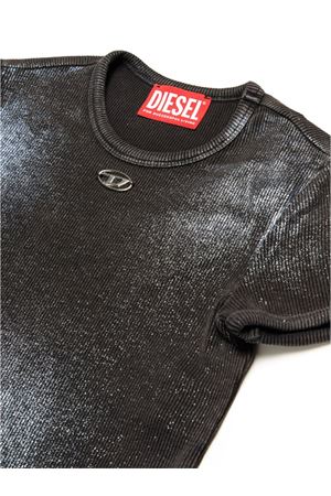 black viscose t-shirt DIESEL KIDS | J022680EPAGK929